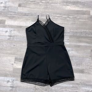 Charlotte Russe Romper XL Black